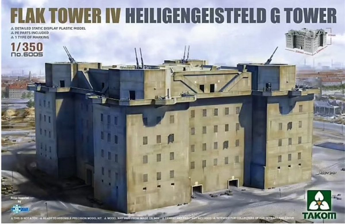 Takom | 6005 | Flak Tower IV Heiligengeistfeld G Tower | 1:350